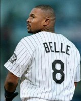 Albert wearing number 8 for the White Sox
